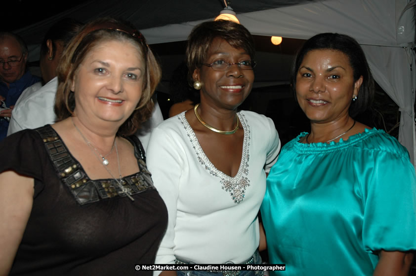 The Hon. Orette Bruce Goldwin, M.P., Prime Minister of Jamaica, Minister of Tourism, Hon. Edmund Bartlett, and Director of Tourism, Basil Smith at the Air Jamaica Jazz and Blues Festival 2008 The Art of Music - Ridday, January 25, 2008 - Air Jamaica Jazz & Blues 2008 The Art of Music venue at the Aqaueduct on Rose Hall Resort & Counrty Club, Montego Bay, St. James, Jamaica W.I. - Thursday, January 24 - Saturday, January 26, 2008 - Photographs by Net2Market.com - Claudine Housen & Barry J. Hough Sr, Photographers - Negril Travel Guide, Negril Jamaica WI - http://www.negriltravelguide.com - info@negriltravelguide.com...!