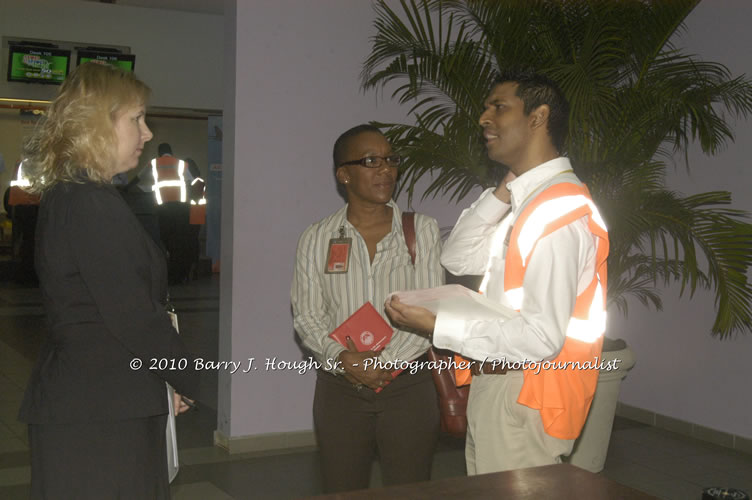 Jamaica Air Shuttle Launch @ MBJ Airports Limited, Wednesday, January 20, 2010, Sangster International Airport, Montego Bay, St. James, Jamaica W.I. - Photographs by Net2Market.com - Barry J. Hough Sr, Photographer/Photojournalist - The Negril Travel Guide - Negril's and Jamaica's Number One Concert Photography Web Site with over 40,000 Jamaican Concert photographs Published -  Negril Travel Guide, Negril Jamaica WI - http://www.negriltravelguide.com - info@negriltravelguide.com...!