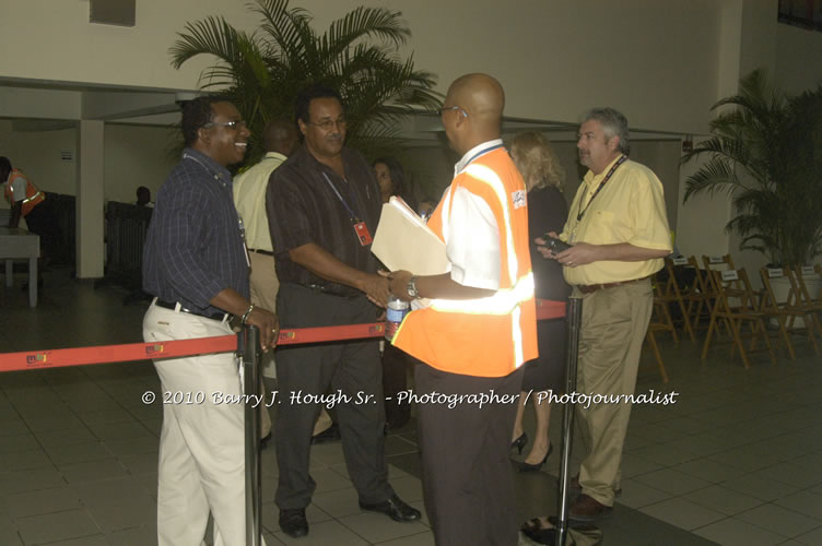 Jamaica Air Shuttle Launch @ MBJ Airports Limited, Wednesday, January 20, 2010, Sangster International Airport, Montego Bay, St. James, Jamaica W.I. - Photographs by Net2Market.com - Barry J. Hough Sr, Photographer/Photojournalist - The Negril Travel Guide - Negril's and Jamaica's Number One Concert Photography Web Site with over 40,000 Jamaican Concert photographs Published -  Negril Travel Guide, Negril Jamaica WI - http://www.negriltravelguide.com - info@negriltravelguide.com...!