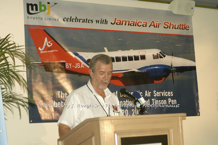 Jamaica Air Shuttle Launch @ MBJ Airports Limited, Wednesday, January 20, 2010, Sangster International Airport, Montego Bay, St. James, Jamaica W.I. - Photographs by Net2Market.com - Barry J. Hough Sr, Photographer/Photojournalist - The Negril Travel Guide - Negril's and Jamaica's Number One Concert Photography Web Site with over 40,000 Jamaican Concert photographs Published -  Negril Travel Guide, Negril Jamaica WI - http://www.negriltravelguide.com - info@negriltravelguide.com...!