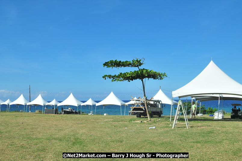 Preparations at the Venue - Jamaica Jazz and Blues Festival 2009, Thursday, January 15, 2009 - Venue at the Aqueduct on Rose Hall Resort &amp; Country Club, Montego Bay, Jamaica - Thursday, January 22 - Saturday, January 24, 2009 - Photographs by Net2Market.com - Barry J. Hough Sr, Photographer/Photojournalist - Negril Travel Guide, Negril Jamaica WI - http://www.negriltravelguide.com - info@negriltravelguide.com...!