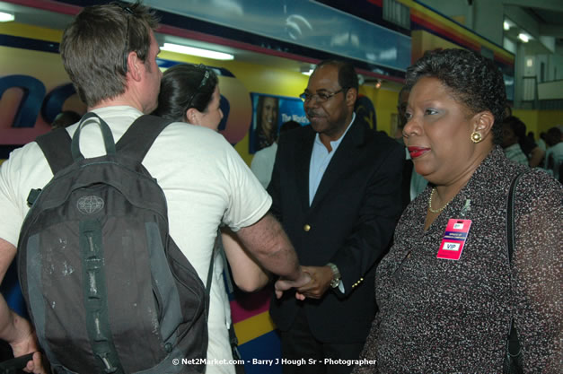 Minister of Tourism, Hon. Edmund Bartlett - Director of Tourism, Basil Smith, and Mayor of Montego Bay, Councilor Charles Sinclair Launch of Winter Tourism Season at Sangster International Airport, Saturday, December 15, 2007 - Sangster International Airport - MBJ Airports Limited, Montego Bay, Jamaica W.I. - Photographs by Net2Market.com - Barry J. Hough Sr, Photographer - Negril Travel Guide, Negril Jamaica WI - http://www.negriltravelguide.com - info@negriltravelguide.com...!