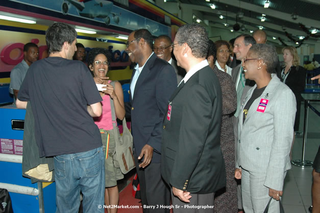 Minister of Tourism, Hon. Edmund Bartlett - Director of Tourism, Basil Smith, and Mayor of Montego Bay, Councilor Charles Sinclair Launch of Winter Tourism Season at Sangster International Airport, Saturday, December 15, 2007 - Sangster International Airport - MBJ Airports Limited, Montego Bay, Jamaica W.I. - Photographs by Net2Market.com - Barry J. Hough Sr, Photographer - Negril Travel Guide, Negril Jamaica WI - http://www.negriltravelguide.com - info@negriltravelguide.com...!