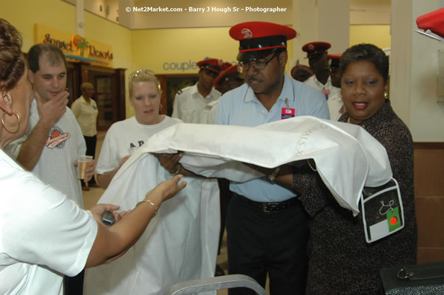 Minister of Tourism, Hon. Edmund Bartlett - Director of Tourism, Basil Smith, and Mayor of Montego Bay, Councillor Charles Sinclair Launch of Winter Tourism Season at Sangster International Airport, Saturday, December 15, 2007 - Sangster International Airport - MBJ Airports Limited, Montego Bay, Jamaica W.I. - Photographs by Net2Market.com - Barry J. Hough Sr, Photographer - Negril Travel Guide, Negril Jamaica WI - http://www.negriltravelguide.com - info@negriltravelguide.com...!