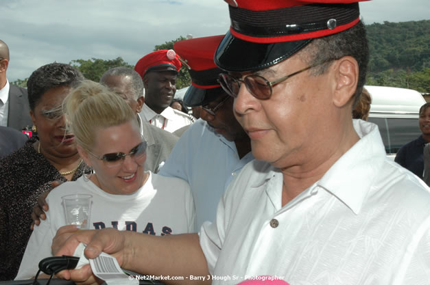 Minister of Tourism, Hon. Edmund Bartlett - Director of Tourism, Basil Smith, and Mayor of Montego Bay, Councillor Charles Sinclair Launch of Winter Tourism Season at Sangster International Airport, Saturday, December 15, 2007 - Sangster International Airport - MBJ Airports Limited, Montego Bay, Jamaica W.I. - Photographs by Net2Market.com - Barry J. Hough Sr, Photographer - Negril Travel Guide, Negril Jamaica WI - http://www.negriltravelguide.com - info@negriltravelguide.com...!