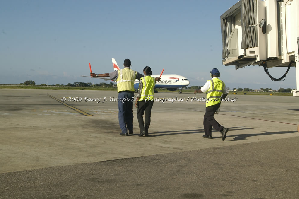  British Airways Inaugurates New Scheduled Service from London Gatwick Airport to Sangster International Airport, Montego Bay, Jamaica, Thursday, October 29, 2009 - Photographs by Barry J. Hough Sr. Photojournalist/Photograper - Photographs taken with a Nikon D70, D100, or D300 - Negril Travel Guide, Negril Jamaica WI - http://www.negriltravelguide.com - info@negriltravelguide.com...!