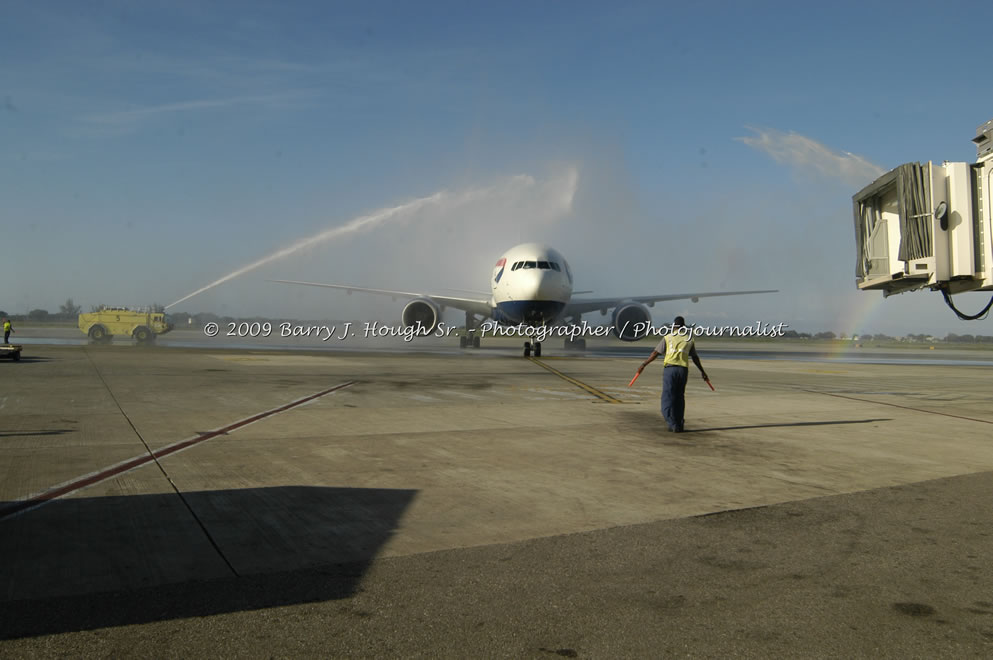  British Airways Inaugurates New Scheduled Service from London Gatwick Airport to Sangster International Airport, Montego Bay, Jamaica, Thursday, October 29, 2009 - Photographs by Barry J. Hough Sr. Photojournalist/Photograper - Photographs taken with a Nikon D70, D100, or D300 - Negril Travel Guide, Negril Jamaica WI - http://www.negriltravelguide.com - info@negriltravelguide.com...!