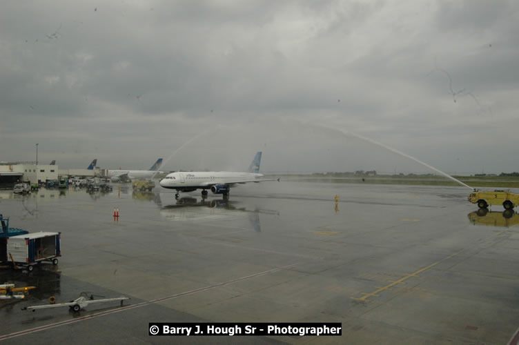 JetBue Airways' Inaugural Air Service between Sangster International Airport, Montego Bay and John F. Kennedy Airport, New York at MBJ Airports Sangster International Airport, Montego Bay, St. James, Jamaica - Thursday, May 21, 2009 - Photographs by Net2Market.com - Barry J. Hough Sr, Photographer/Photojournalist - Negril Travel Guide, Negril Jamaica WI - http://www.negriltravelguide.com - info@negriltravelguide.com...!