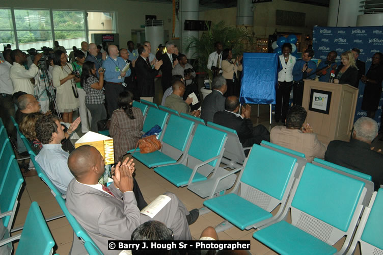 JetBue Airways' Inaugural Air Service between Sangster International Airport, Montego Bay and John F. Kennedy Airport, New York at MBJ Airports Sangster International Airport, Montego Bay, St. James, Jamaica - Thursday, May 21, 2009 - Photographs by Net2Market.com - Barry J. Hough Sr, Photographer/Photojournalist - Negril Travel Guide, Negril Jamaica WI - http://www.negriltravelguide.com - info@negriltravelguide.com...!