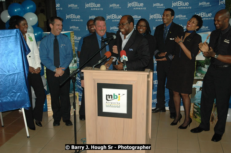 JetBue Airways' Inaugural Air Service between Sangster International Airport, Montego Bay and John F. Kennedy Airport, New York at MBJ Airports Sangster International Airport, Montego Bay, St. James, Jamaica - Thursday, May 21, 2009 - Photographs by Net2Market.com - Barry J. Hough Sr, Photographer/Photojournalist - Negril Travel Guide, Negril Jamaica WI - http://www.negriltravelguide.com - info@negriltravelguide.com...!