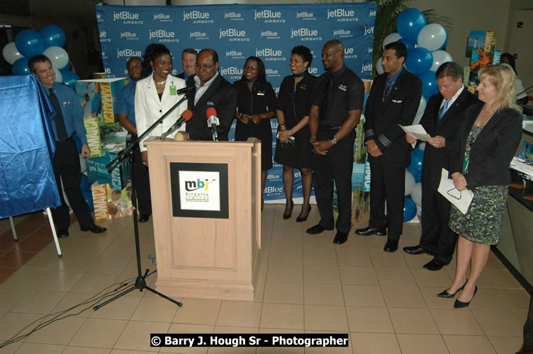 JetBue Airways' Inaugural Air Service between Sangster International Airport, Montego Bay and John F. Kennedy Airport, New York at MBJ Airports Sangster International Airport, Montego Bay, St. James, Jamaica - Thursday, May 21, 2009 - Photographs by Net2Market.com - Barry J. Hough Sr, Photographer/Photojournalist - Negril Travel Guide, Negril Jamaica WI - http://www.negriltravelguide.com - info@negriltravelguide.com...!