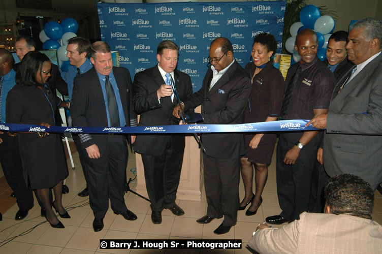 JetBue Airways' Inaugural Air Service between Sangster International Airport, Montego Bay and John F. Kennedy Airport, New York at MBJ Airports Sangster International Airport, Montego Bay, St. James, Jamaica - Thursday, May 21, 2009 - Photographs by Net2Market.com - Barry J. Hough Sr, Photographer/Photojournalist - Negril Travel Guide, Negril Jamaica WI - http://www.negriltravelguide.com - info@negriltravelguide.com...!