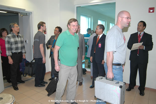 MBJ Airports Limited Welcomes WestJet Airlines - Inaugural Scheduled Service From Toronto Pearsons International Airport - Monday, December 10, 2007 - Sangster International Airport - MBJ Airports Limited, Montego Bay, Jamaica W.I. - Photographs by Net2Market.com - Barry J. Hough Sr, Photographer - Negril Travel Guide, Negril Jamaica WI - http://www.negriltravelguide.com - info@negriltravelguide.com...!