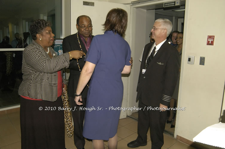 US Airways Inaugurtes New Service from Phoenix Sky Harbor International Airport to Sangster International Airport, Friday, December 18, 2009, Sangster International Airport, Montego Bay, St. James, Jamaica W.I. - Photographs by Net2Market.com - Barry J. Hough Sr, Photographer/Photojournalist - The Negril Travel Guide - Negril's and Jamaica's Number One Concert Photography Web Site with over 40,000 Jamaican Concert photographs Published -  Negril Travel Guide, Negril Jamaica WI - http://www.negriltravelguide.com - info@negriltravelguide.com...!