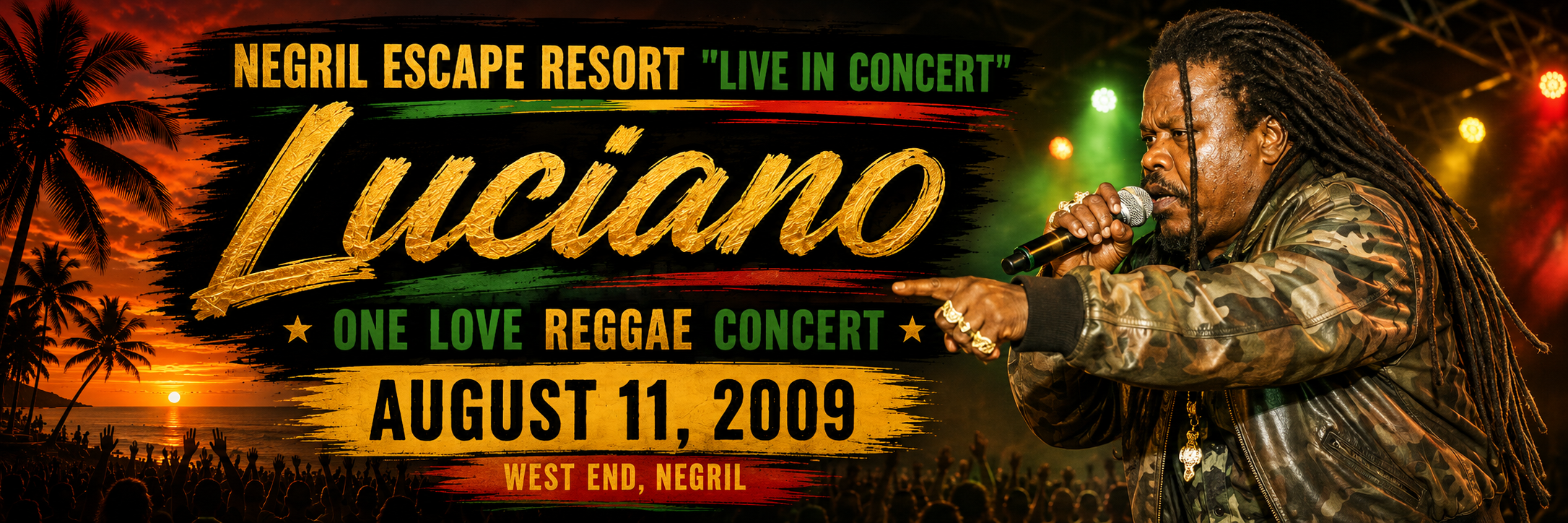 Negril Escape Resort Live In Concert — Luciano — One Love Reggae Concert — August 11, 2009