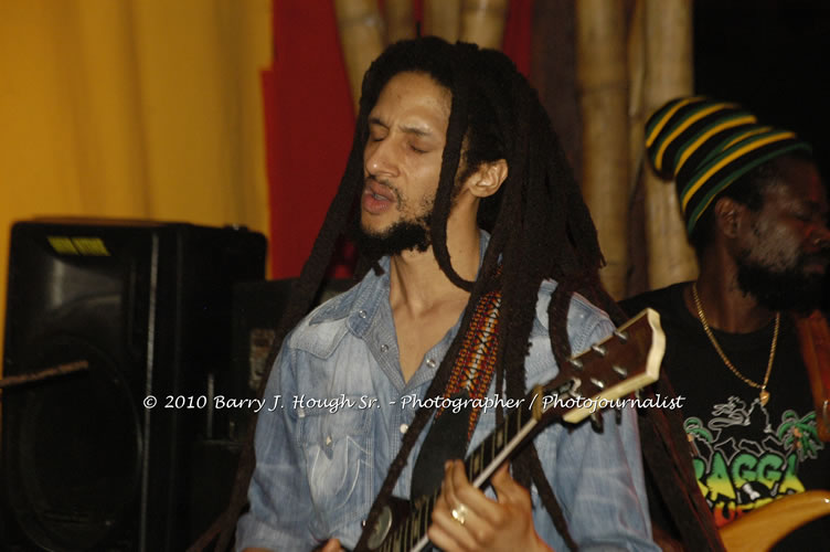 Julian Marley - Grammy Nominee & Son of the Legend Bob Marley - Live in Concert - Also featuring Ras Noble, Power Drill, Iron Head, & Robin Banks - Backing Band Roots Warrior, plus DJ Gemini @ One Love Reggae Concerts Series 09/10 @ Negril Escape Resort & Spa, February 2, 2010, One Love Drive, West End, Negril, Westmoreland, Jamaica W.I. - Photographs by Net2Market.com - Barry J. Hough Sr, Photographer/Photojournalist - The Negril Travel Guide - Negril's and Jamaica's Number One Concert Photography Web Site with over 40,000 Jamaican Concert photographs Published -  Negril Travel Guide, Negril Jamaica WI - http://www.negriltravelguide.com - info@negriltravelguide.com...!