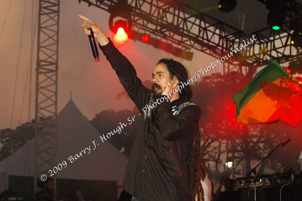 Damian 'Jr. Gong' Marley & NAS @ Reggae Sumfest 2009 - International Night 2 - Reggae Sumfest 2009,Catherine Hall, Montego Bay, St. James, Jamaica W.I. - Saturday, July 25, 2009 - Reggae Sumfest 2009, July 19 - 25, 2009 - Photographs by Net2Market.com - Barry J. Hough Sr. Photojournalist/Photograper - Photographs taken with a Nikon D70, D100, or D300 - Negril Travel Guide, Negril Jamaica WI - http://www.negriltravelguide.com - info@negriltravelguide.com...!