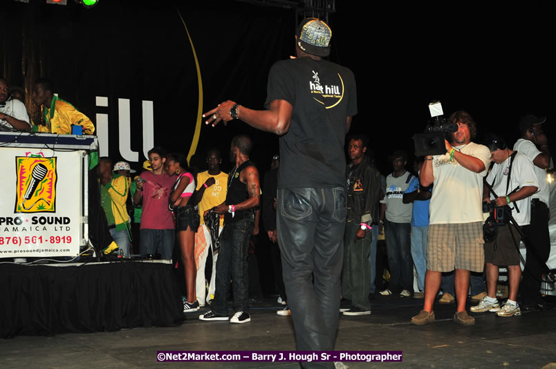 Usain Bolt of Jamaica - The Fastest Man In The World  - Usain Bolt Homecoming Celebrations Concert at the William Knibb High School Play Field, Trelawny - Ice, Ding Dong, Ravers Clavers, D'Angel, Voicemail, RDX and Dancers, Wayne Marshall, Tammi Chynn, Bugle, Nero, Tanya Stephens, Richie Spice, Kip Rich,and Shaggy - Photographs by Net2Market.com - Barry J. Hough Sr. Photojournalist/Photograper - Photographs taken with a Nikon D300 - Negril Travel Guide, Negril Jamaica WI - http://www.negriltravelguide.com - info@negriltravelguide.com...!