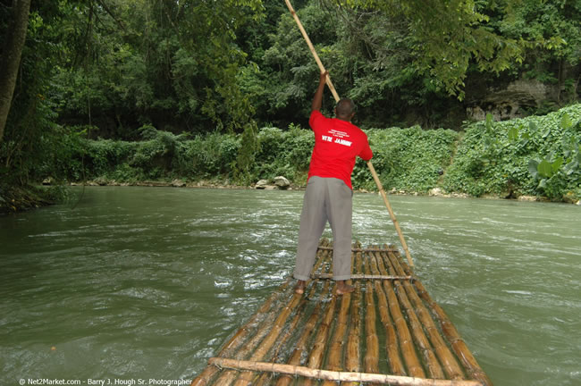 Rafting on the Martha Brae - Virgin Atlantic Inaugural Flight To Montego Bay, Jamaica Photos - Sir Richard Bronson, President & Family, and 450 Passengers - Rafting on the Martha Brae - Tuesday, July 4, 2006 - Negril Travel Guide, Negril Jamaica WI - http://www.negriltravelguide.com - info@negriltravelguide.com...!