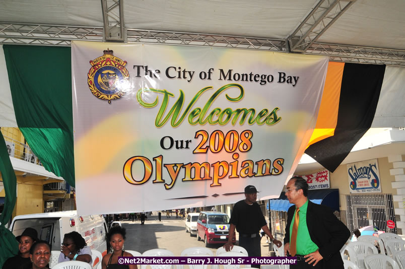 The City of Montego Bay Welcomes Our 2008 Olympians - Western Motorcade - Civic Ceremony - A Salute To Our Beijing Heros - Sam Sharpe Square, Montego Bay, Jamaica - Tuesday, October 7, 2008 - Photographs by Net2Market.com - Barry J. Hough Sr. Photojournalist/Photograper - Photographs taken with a Nikon D300 - Negril Travel Guide, Negril Jamaica WI - http://www.negriltravelguide.com - info@negriltravelguide.com...!